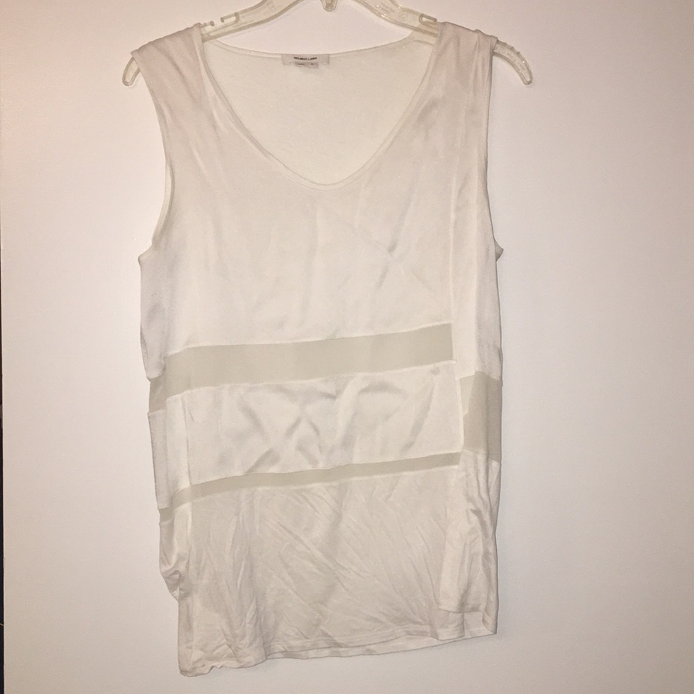 Helmut Lang silk sheer panel tank!